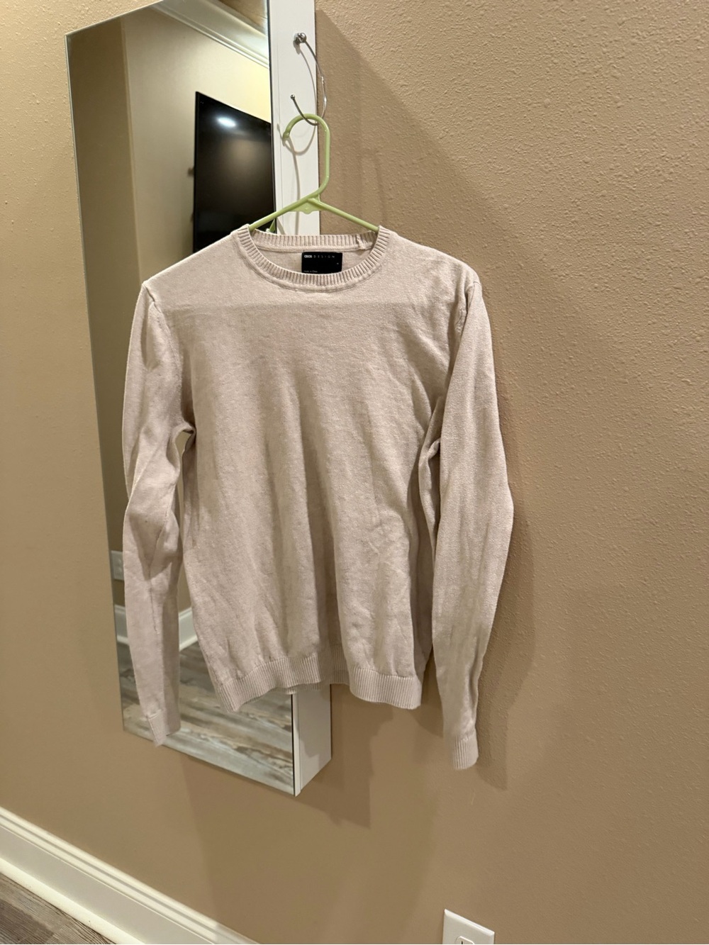 ASOS Men’s Crewneck Sweater in Light Beige